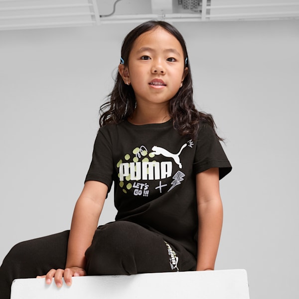 Kid's Tee, PUMA Black, extralarge-IND