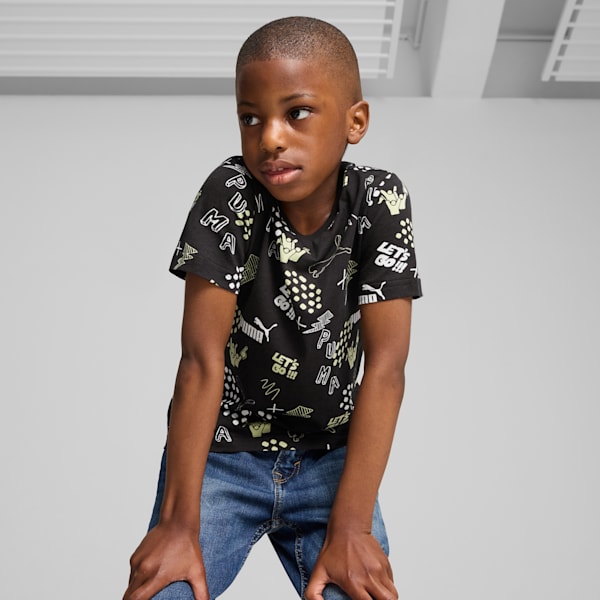 Camiseta ESS+ PUMA para niños grandes, PUMA Black, extralarge