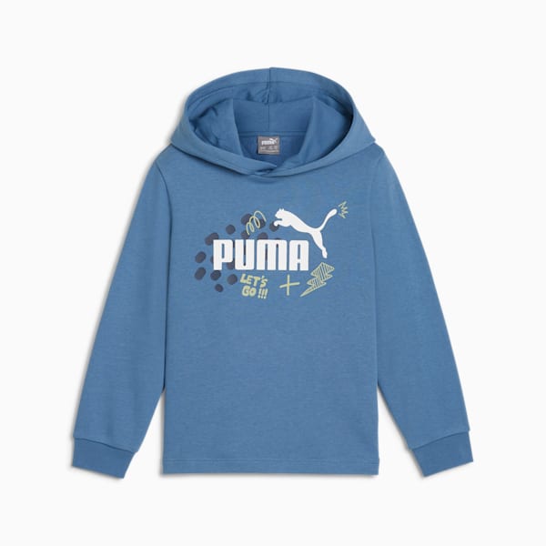 ESS+ PUMA Hoodie Kids, Blue Horizon, extralarge