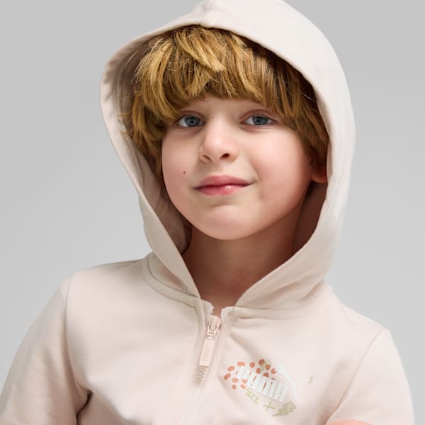 Chamarra con capucha para niños ESS+, Island Pink, extralarge