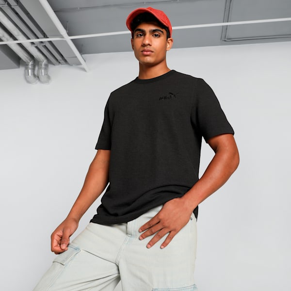 ELEVATED Waffle Men's Tee, PUMA Black, extralarge-IND