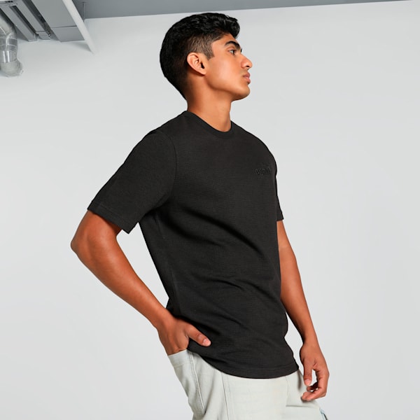 ELEVATED Waffle Men's Tee, PUMA Black, extralarge-IND