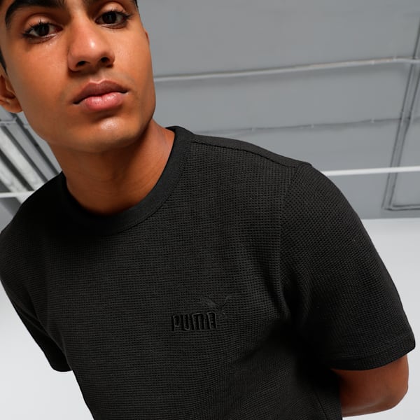 ELEVATED Waffle Men's Tee, PUMA Black, extralarge-IND