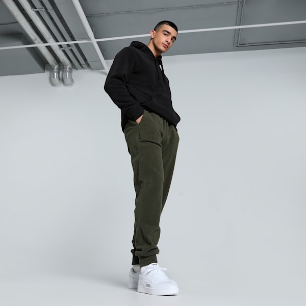 ELEVATED Men's Sweat Pants, Dark Olive, extralarge-IND