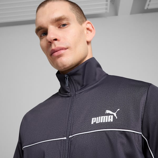 Piping Men's Tracksuit, Galactic Gray, extralarge-IND