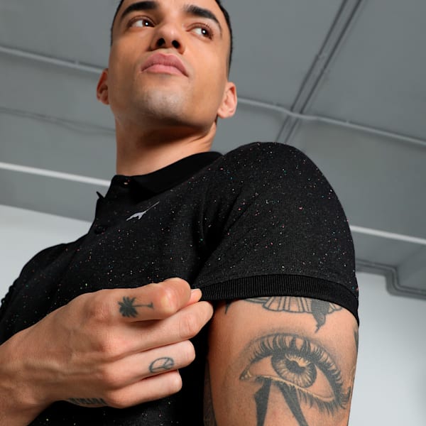Men's Slim Fit Polo, PUMA Black, extralarge-IND