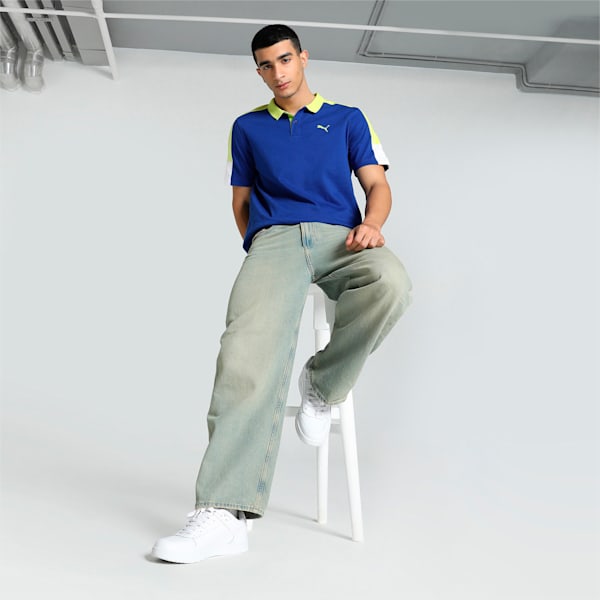 Men's Shoulder Colorblock Polo, Clyde Royal, extralarge-IND