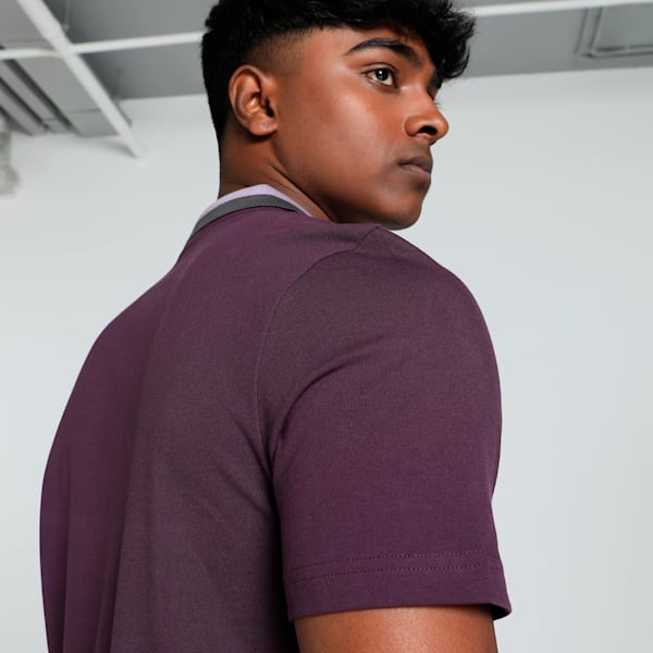 Men's Colorblock Polo, Midnight Plum, extralarge-IND