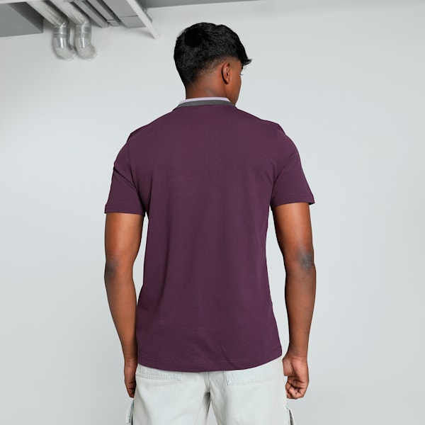 Men's Colorblock Polo, Midnight Plum, extralarge-IND