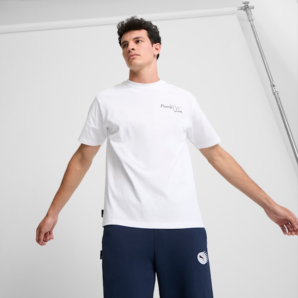 NYC Running Laps Men's Tee, PUMA White, extralarge