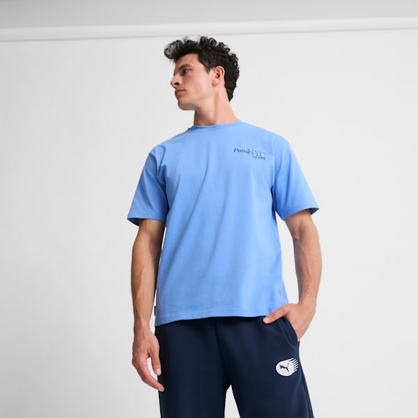 NYC Running Laps Men's Tee, Blue Skies, extralarge