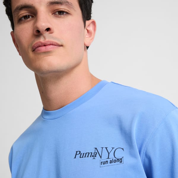 NYC Running Laps Men's Tee, Blue Skies, extralarge