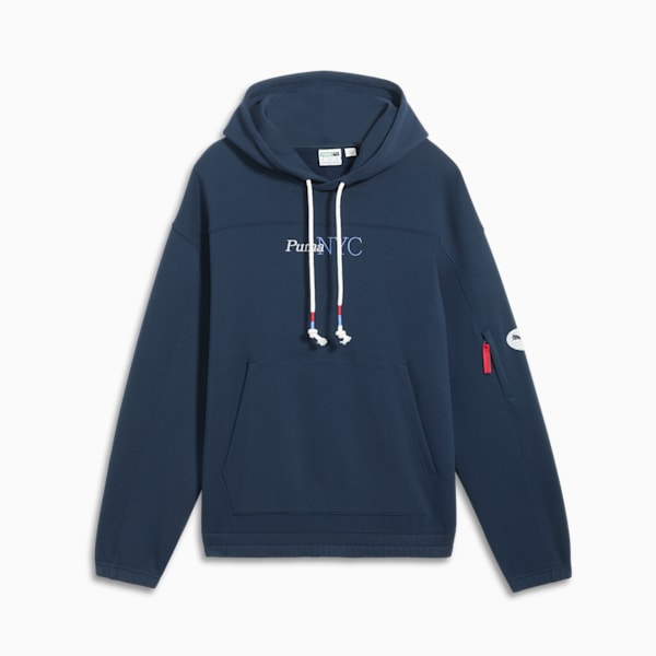 Sudadera con capucha NYC Running Laps para hombre, Club Navy, extralarge