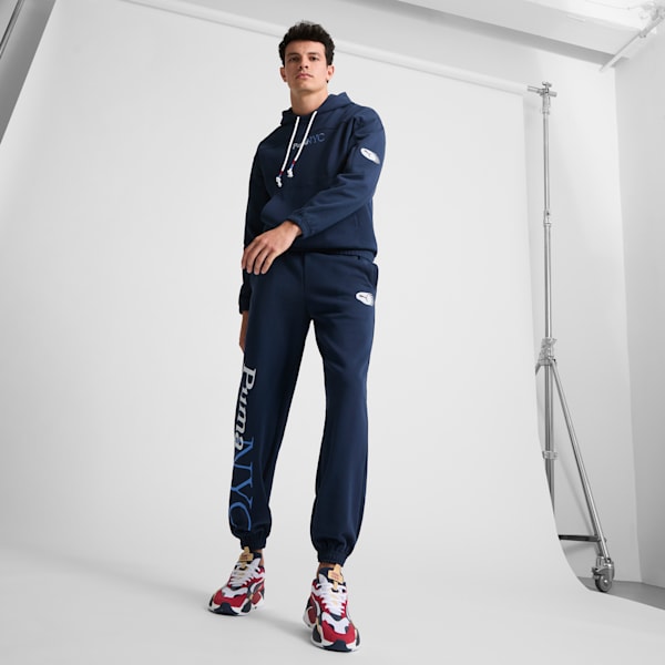 NYC Running Laps Men's Hoodie, Club Navy, extralarge