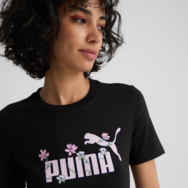 Robe t-shirt ESS Slim Floral, femme, PUMA Black, extralarge