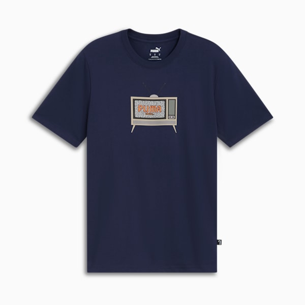 8 Bit Graphic Men's Tee, PUMA Navy, extralarge