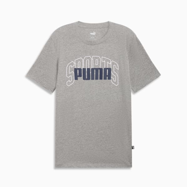 Camiseta Collegiate Logo para hombre, Medium Gray Heather, extralarge