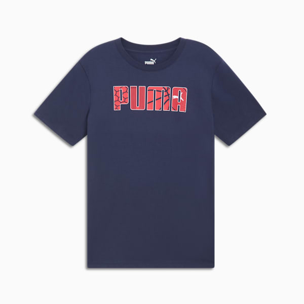 Hoops Logo Men's Tee, PUMA Navy, extralarge