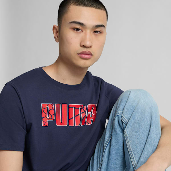 Hoops Logo Men's Tee, PUMA Navy, extralarge