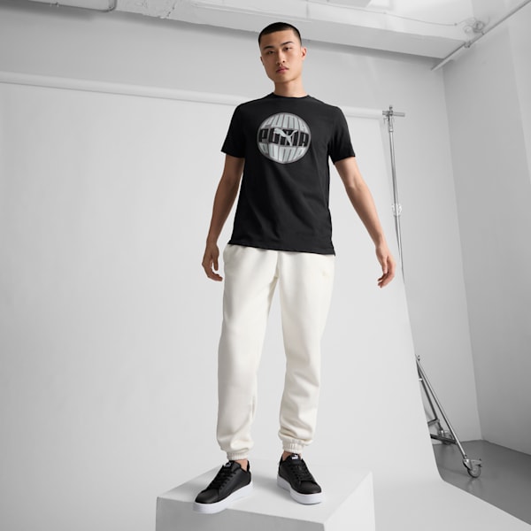 Circular Logo Men's Tee, PUMA Black, extralarge