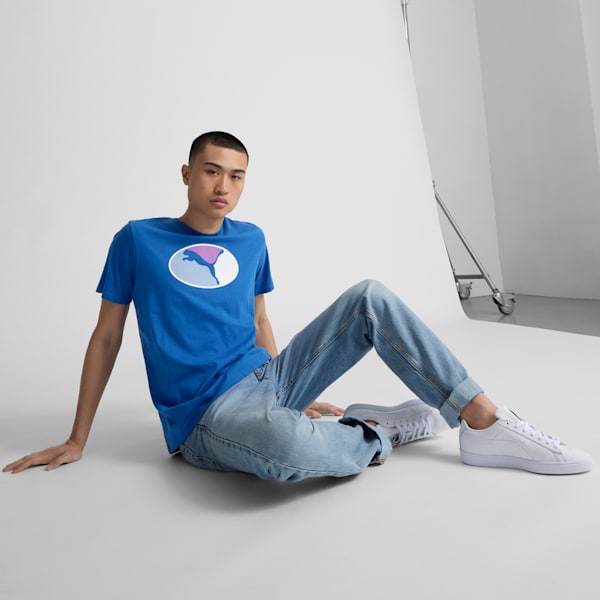 Oval Men's Tee, Cobalt Glaze, extralarge