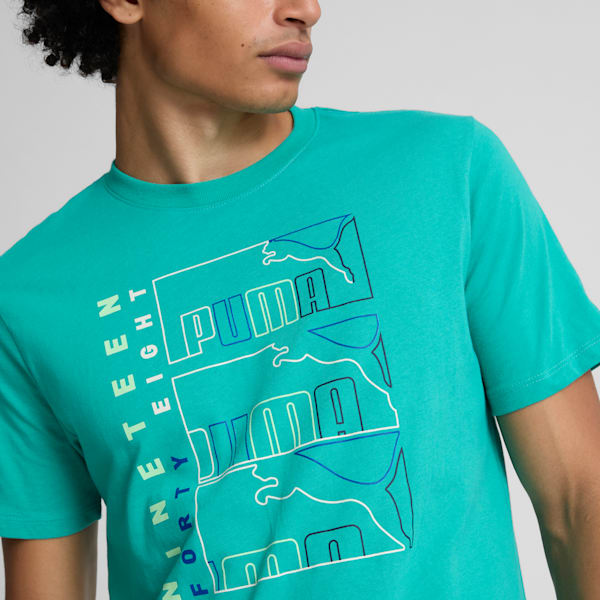 Triple Logo Men's Tee, Sparkling Green, extralarge