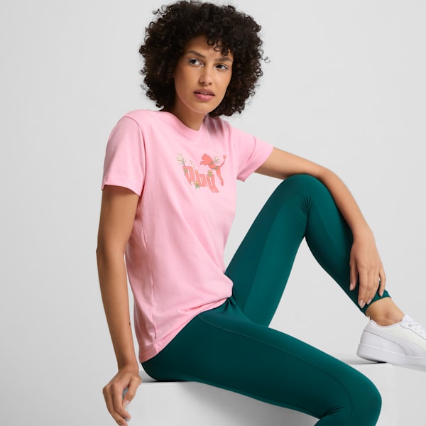 Camiseta PUMA Garden Logo para mujer, Pink Lilac, extralarge