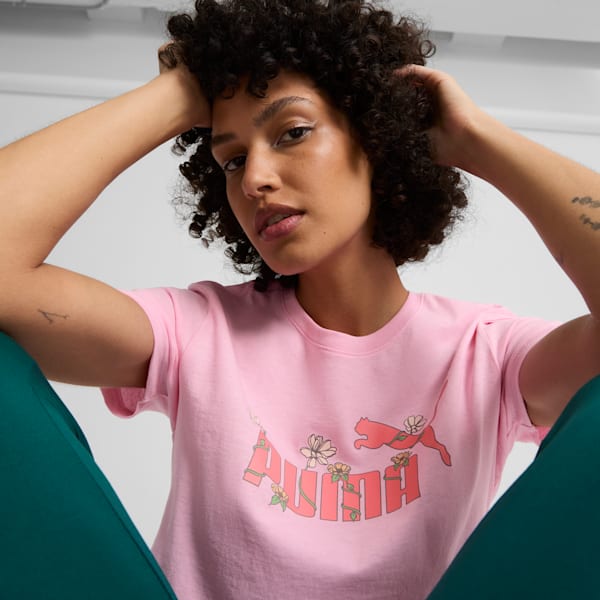 PUMA Garden Logo Women's Tee, Pink Lilac, extralarge