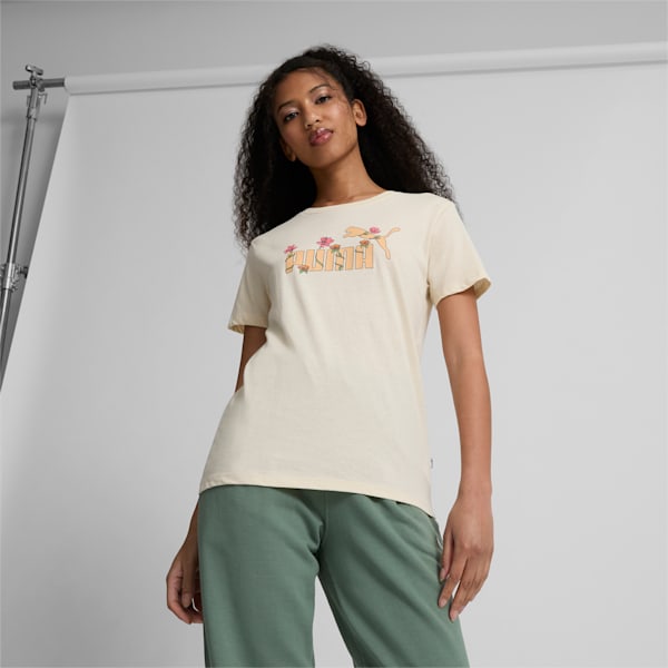 T-shirt avec logo PUMA Garden pour femme, Alpine Snow, extralarge