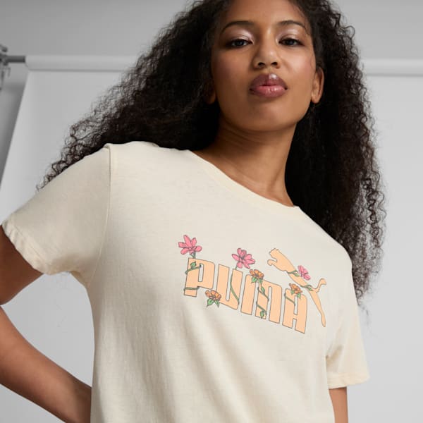 PUMA Garden Logo Women's Tee, Alpine Snow, extralarge