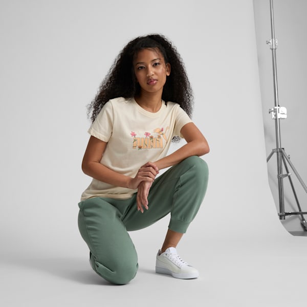 PUMA Garden Logo Women's Tee, Alpine Snow, extralarge