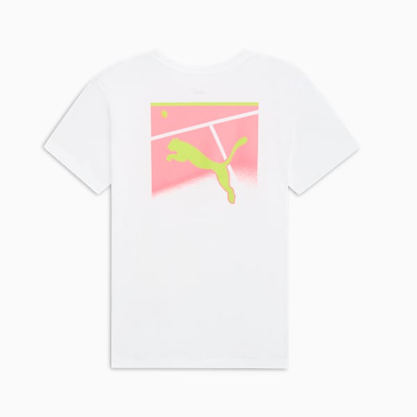 Tennis Court Women's Tee, PUMA White, extralarge