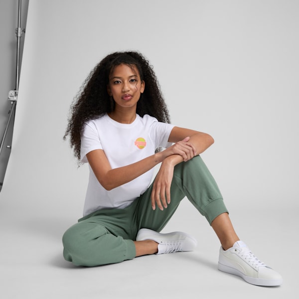 Camiseta de mujer cancha de tenis, PUMA White, extralarge