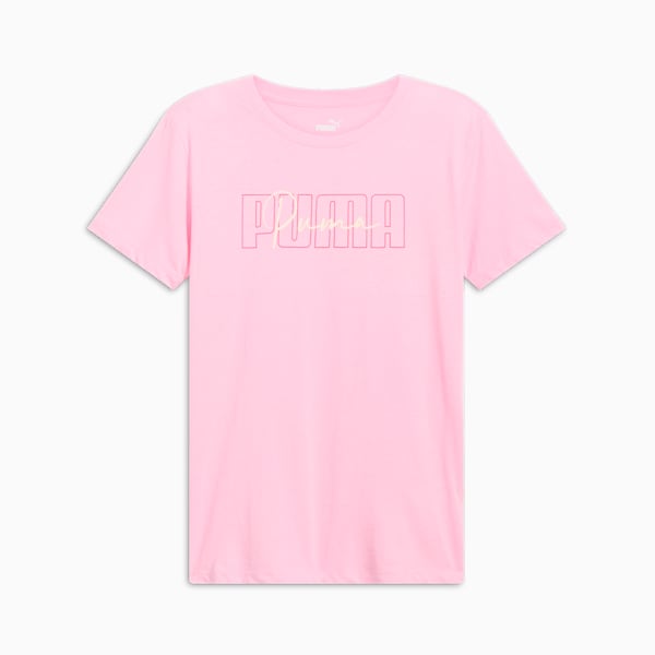 T-shirt avec logo PUMA Script pour femme, Pink Lilac, extralarge
