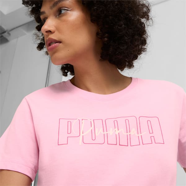 T-shirt avec logo PUMA Script pour femme, Pink Lilac, extralarge