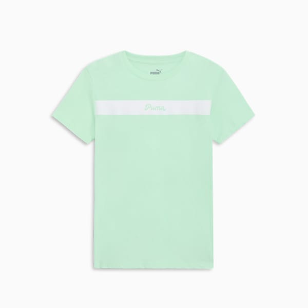 PUMA Upfront Line Logo Women's Tee, Fresh Mint, extralarge