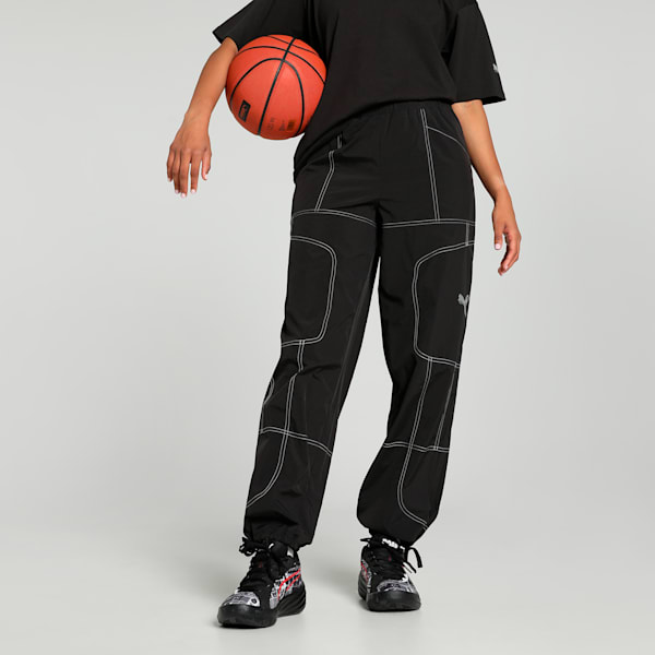 Cherries are Extra Women's Relaxed Fit Basketball Pants, PUMA Black, extralarge-IND