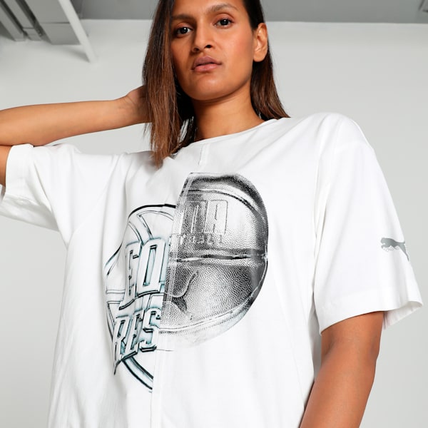 Playera de básquet Cherry On Top Cut And Sew para mujer, PUMA White, extralarge