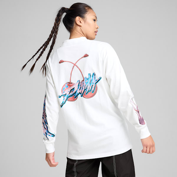 Playera de básquet Cherry On Top para mujer, PUMA White, extralarge