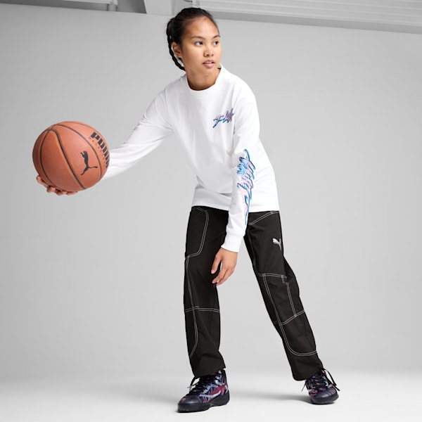 Cherry On Top Women's Long Sleeve Basketball Tee, PUMA White, extralarge
