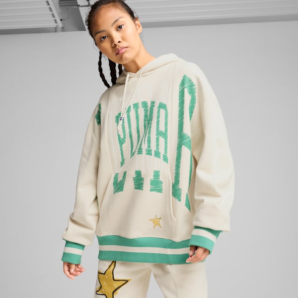 Sudadera de básquet con gorra Getting Crafty, Alpine Snow, extralarge