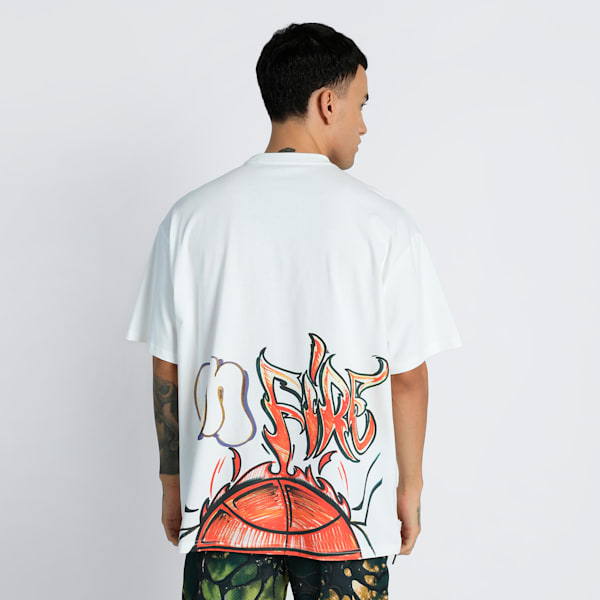 Getting Crafty Basketball Oversized Fit Unisex Tee, PUMA White, extralarge-IND