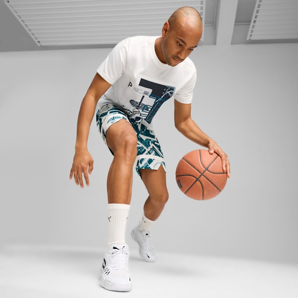 メンズ バスケットボール ウイニング ショット 半袖 Tシャツ 1, PUMA White, extralarge-JPN