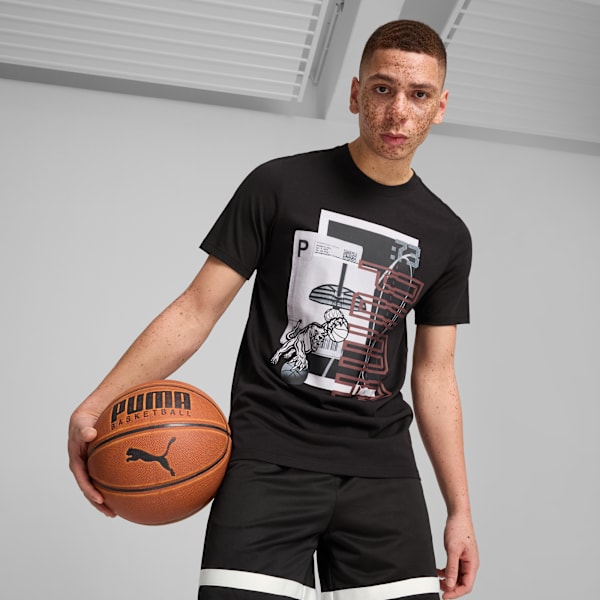 メンズ バスケットボール ウイニング ショット 半袖 Tシャツ 1, PUMA Black, extralarge-JPN