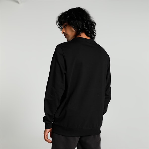 Graphic Men's Crew-Neck Sweatshirt, PUMA Black, extralarge-IND