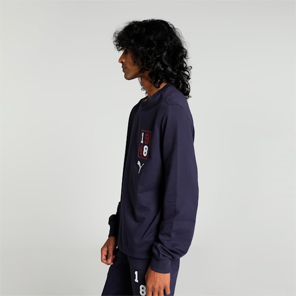 Graphic Men's Crew-Neck Sweatshirt, PUMA Navy, extralarge-IND