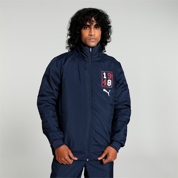 Graphic Men's Bomber Jacket, PUMA Navy, extralarge-IND