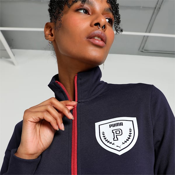 Graphic Full-Zip Women's Jacket, PUMA Navy, extralarge-IND
