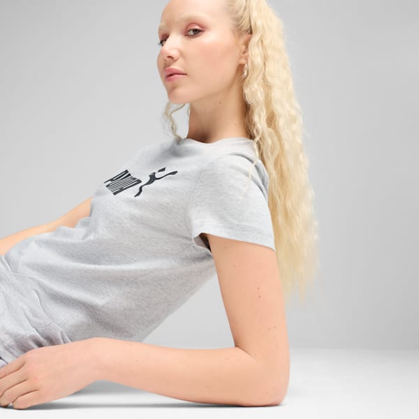 Essentials No. 1 Logo Women's Tee, Light Gray Heather, extralarge