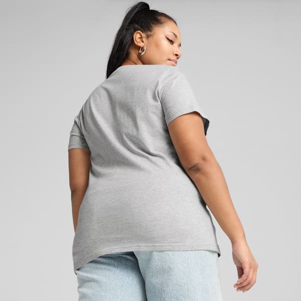 Playera Essentials No. 1 Logo para Mujer, Light Gray Heather, extralarge